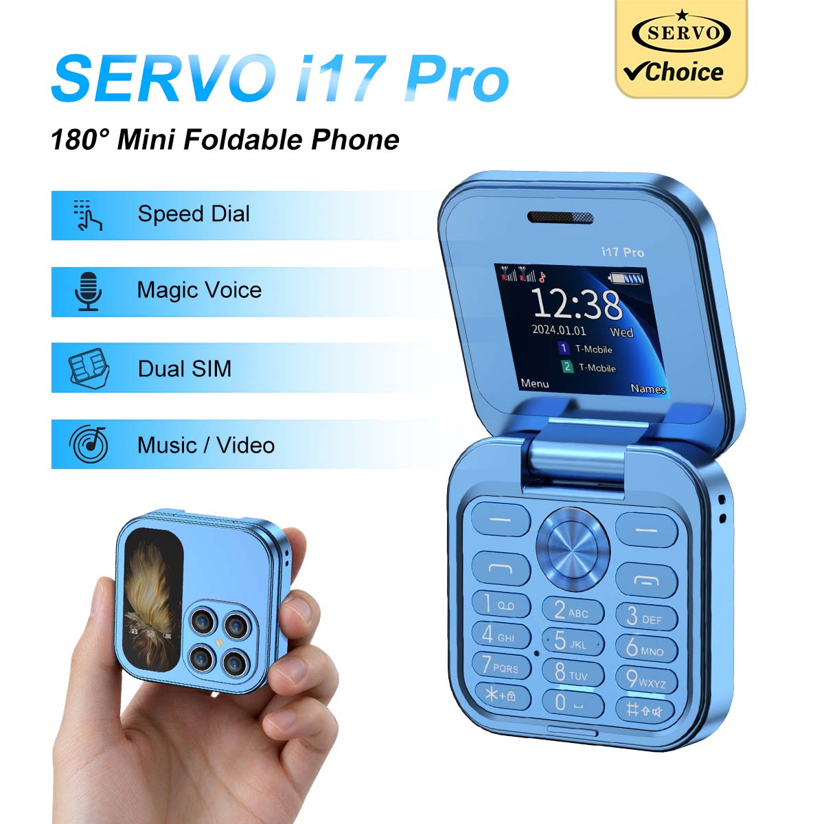 Servo Pan Tilt - SERVO Mini Pocket Foldable Mobile Phone