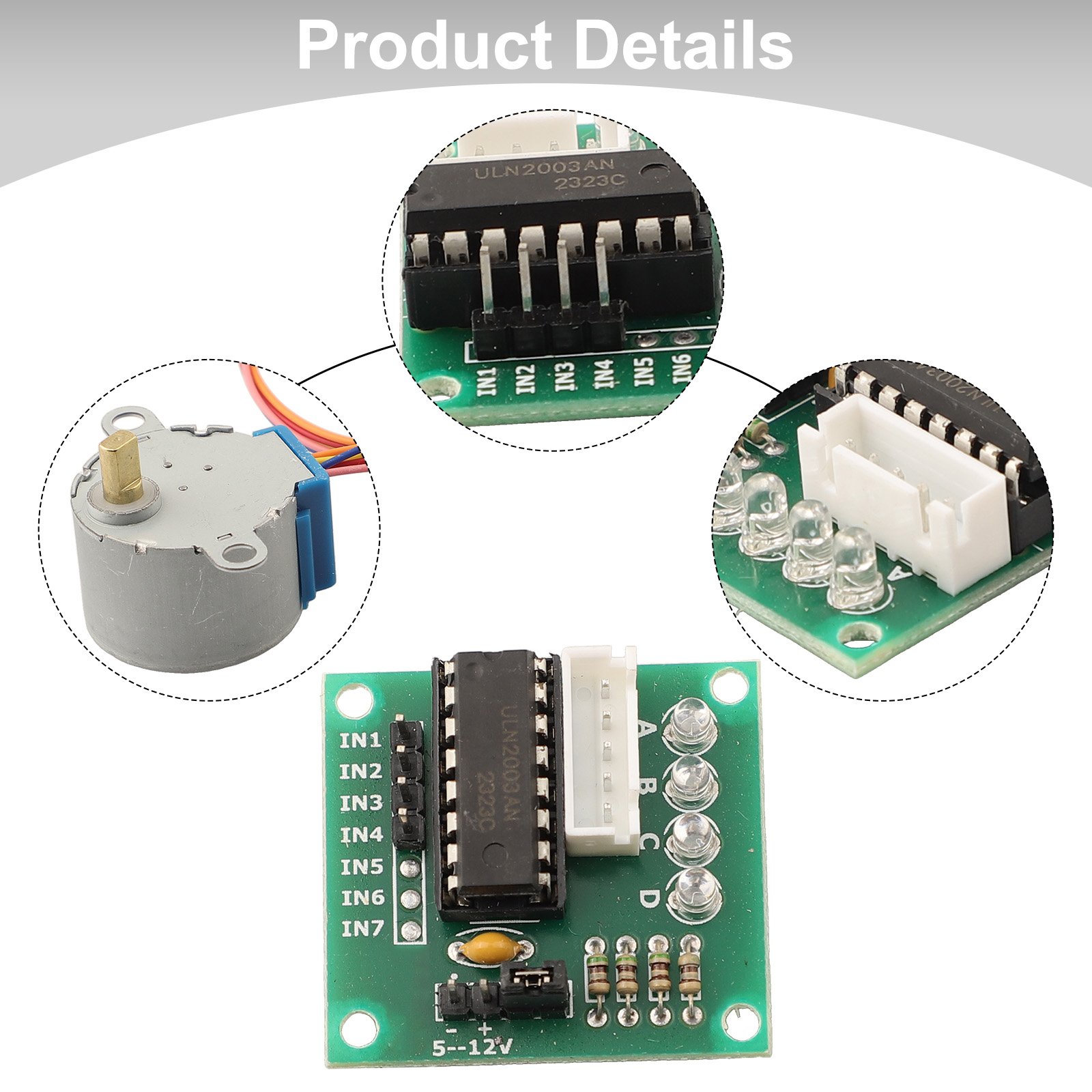 5V 4-Phase Stepper Motor 28BYJ - огляд і ціна Uln2003 Driver