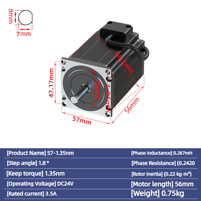 Nema23 Stepper Motor 57HS56 56 - огляд і ціна Robot Arm Metal