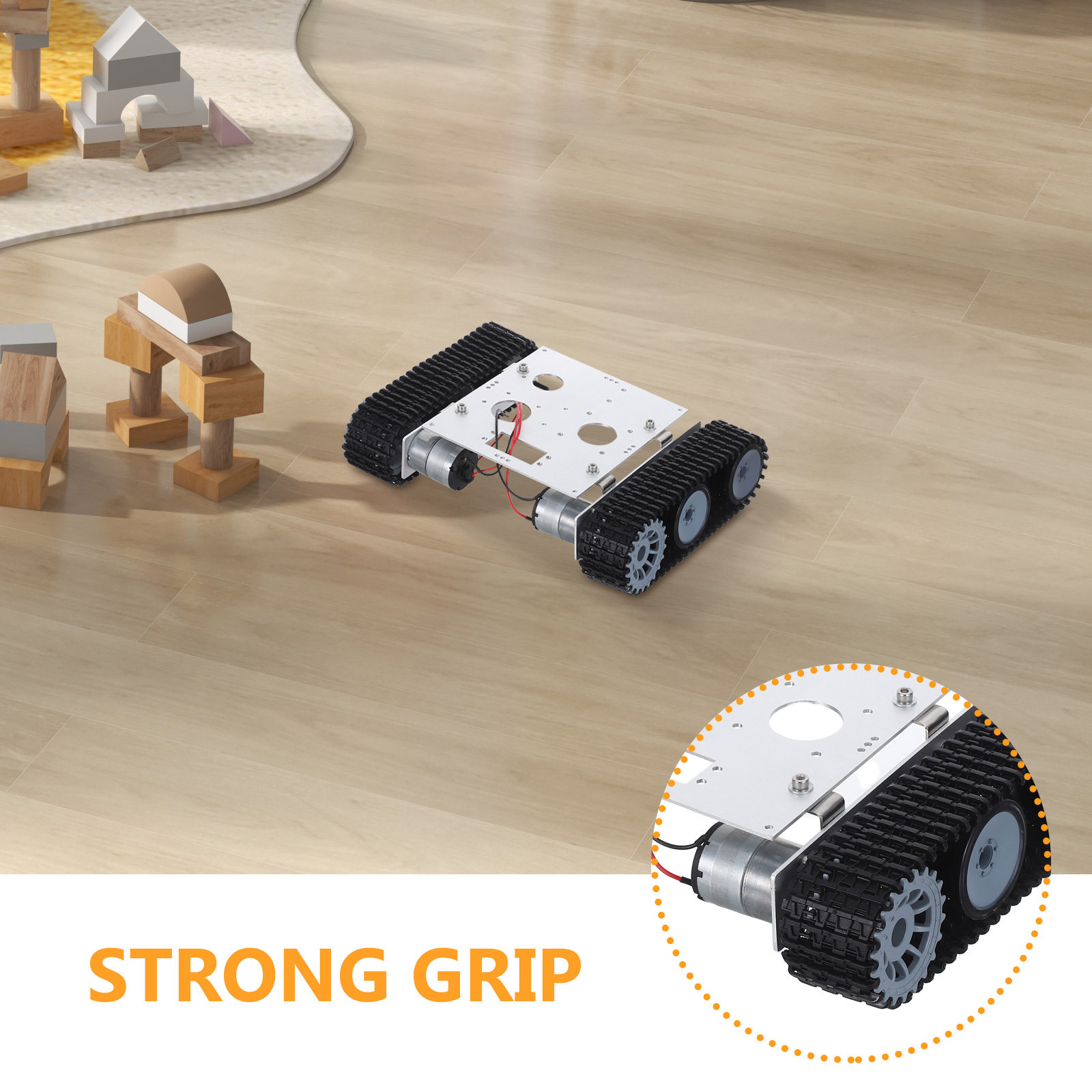 Metal Robot Tank Chassis Kit - - огляд і ціна Tracked Robot Chassis