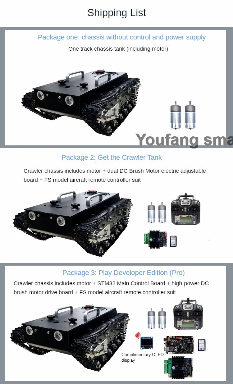 30kg Load RC Tank Chassis Meta - огляд і ціна Tracked Robot Chassis