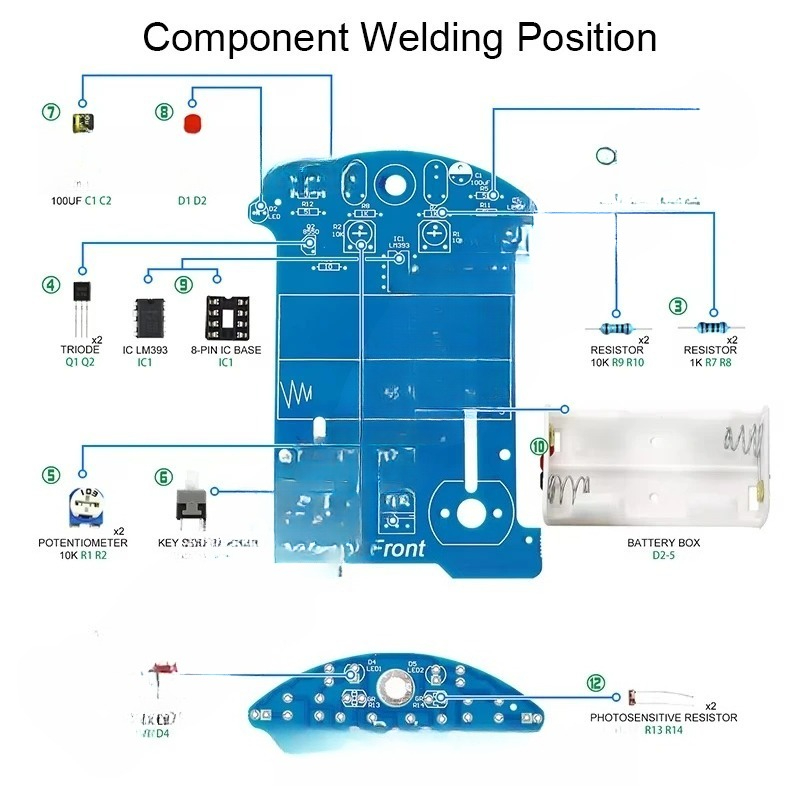 Practice Soldering Learning El - огляд і ціна Line Follower Robot